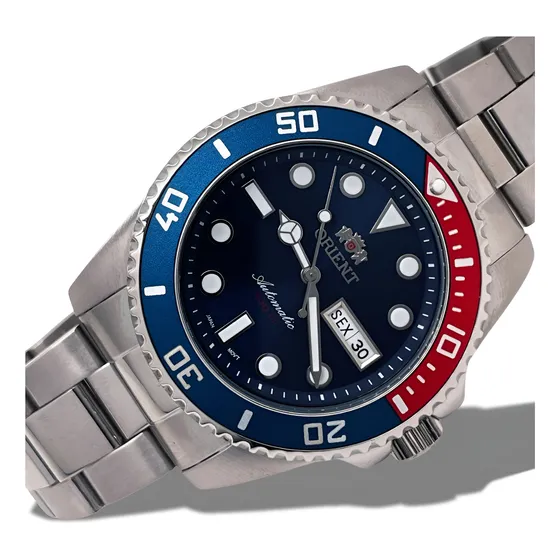 Relógio Orient Masculino Automático Pepsi Aço Inóx Original