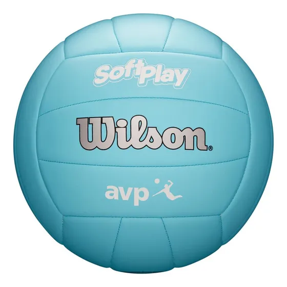 Pelota de voleibol de playa Wilson Avp Soft Play, color azul Soft Touch