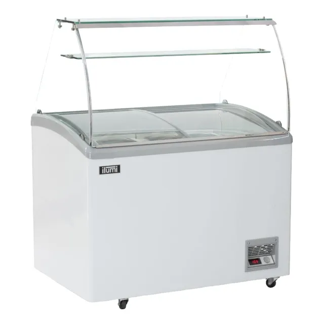 Congelador Heladero Con Pozas Y Vitrina Ilumi De 320 Lts