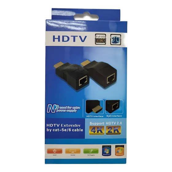 Extensor Hdmi Rj45 Hdmi A Utp Hdmi A Cat5/6 Convertidor