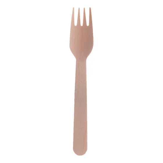 Tenedores Descartables Madera Simil Plastico Ecologico X50