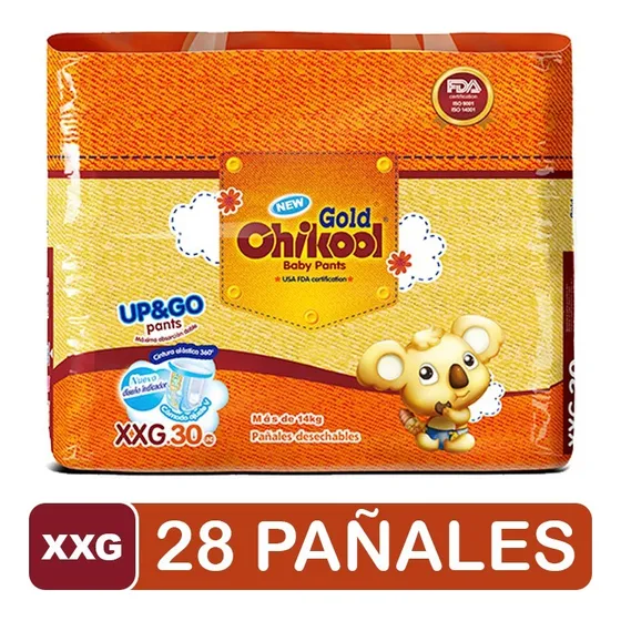 Pañales Chikool Gold Elige La Talla Tamaño Extra extra grande (XXG) (28 Pañales)