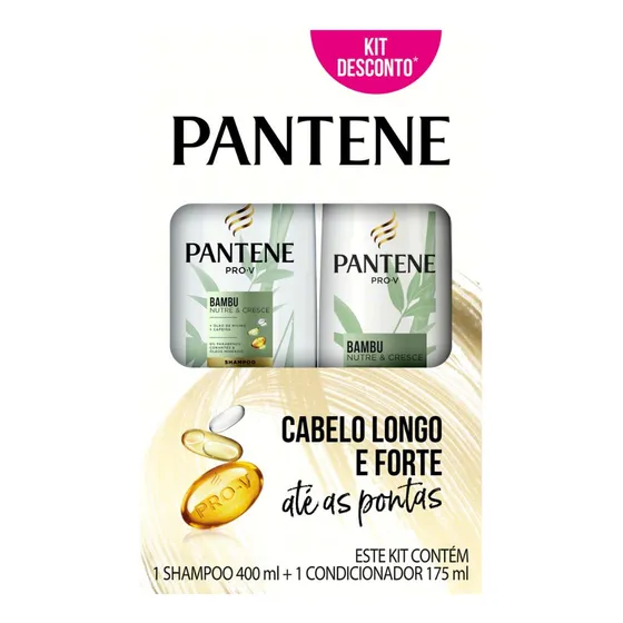 Shampoo 400ml + Condi. 175ml Pantene Bambu Nutre & Cresce