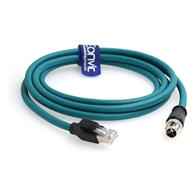 Cable Ethernet M12 X-type 8 Pin Macho A Rj45 Cat-7e Eonvic