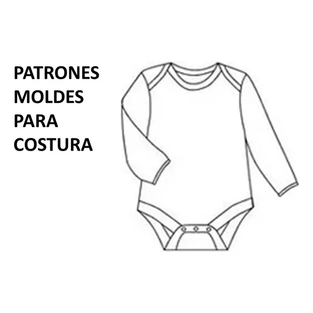 Patron Molde  De Costura, Ropa Bebe,body,mono, Camiseta 
