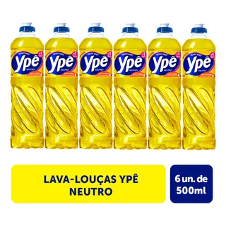 Detergente Lava Louças YpĂȘ Neutro 500ml Com 6 Unidades Detergente Lava Louças YpĂȘ Neutro 500ml Com 6 Unidades