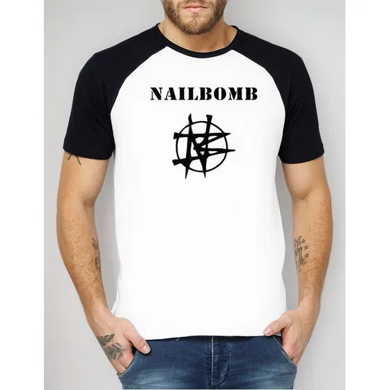 Camiseta Raglan Nailbomb 100% Poliéster