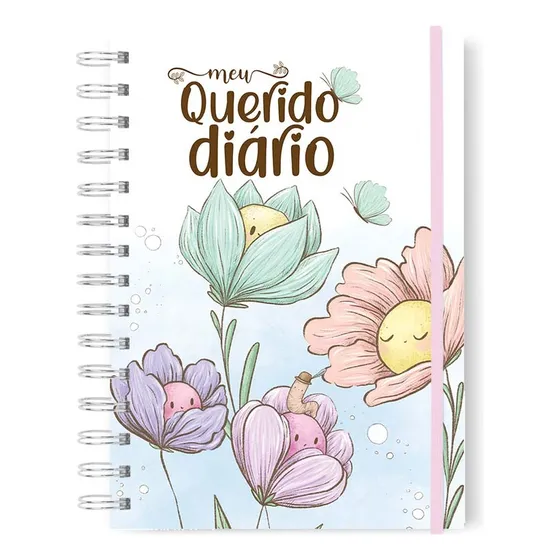 Diário Caderno Meu Querido Diário Menina Floral