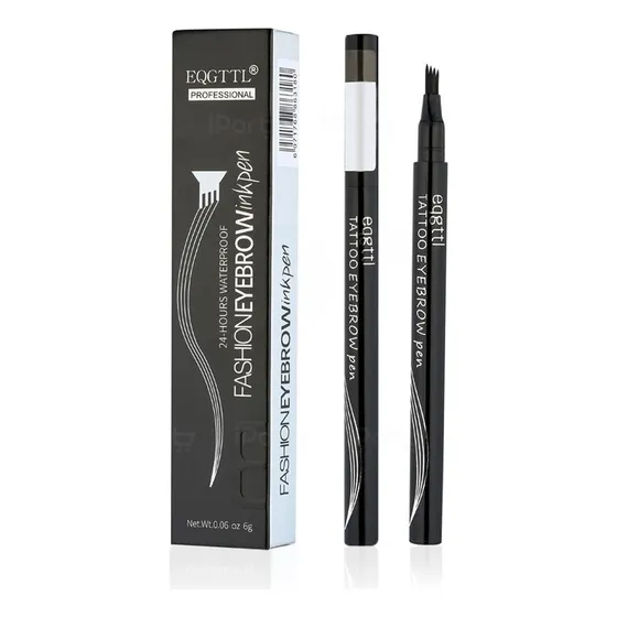 Tattoo Pen Delineador Microblanding Cejas Fibra Con 4 Puntas Color Black