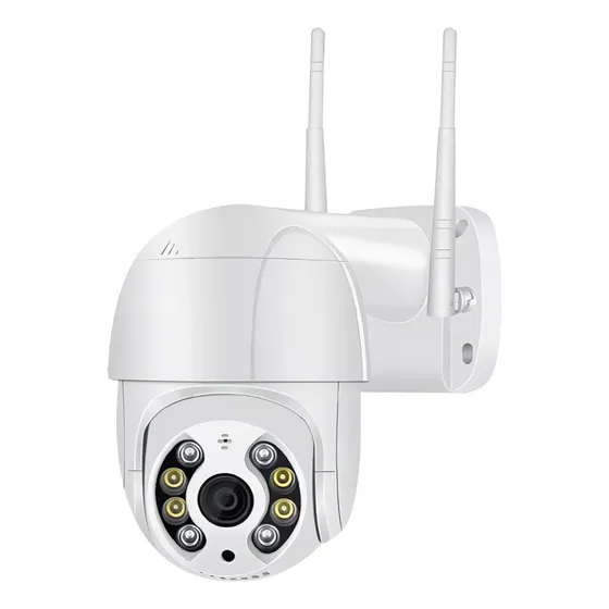 Cámara Exterior Wifi Ip Infrarroja Hd Impermeable Blanca