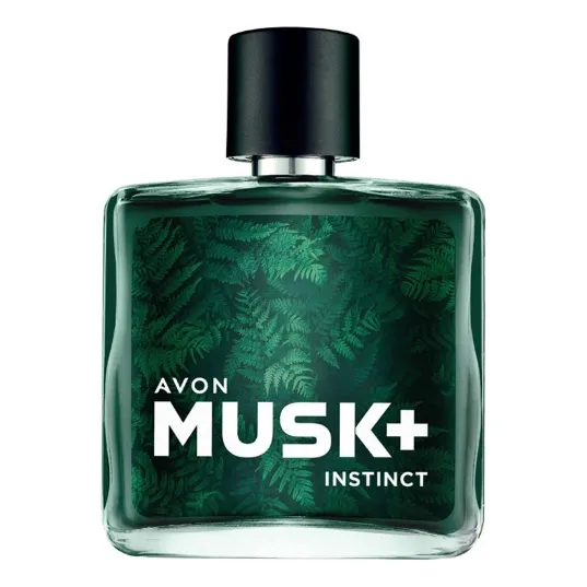 Colonia Musk+ Instinct Deo para hombre 75 ml Avon