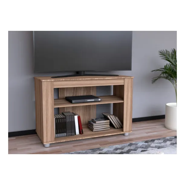 Centro De Entretenimiento Nacion Muebles Beige Rustico