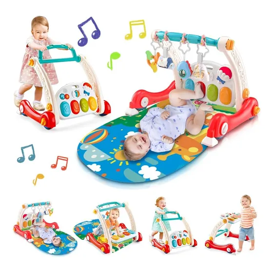 Vatos Baby Play Gym, Baby Learning Walker Activity Gym Mat C