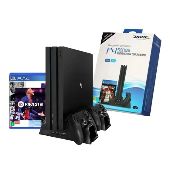 Base Vertical Cooler. Ps4 Slim, Ps4 Pro, Fat 3 Ventilador
