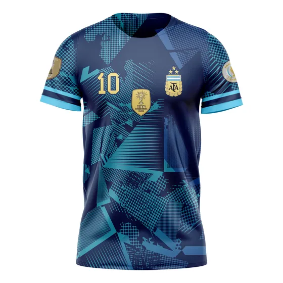 Camiseta Argentina Conceptual Campeón Tres Estrellas 2024