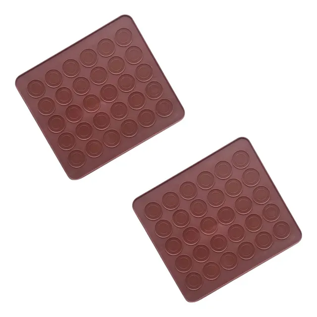 2 Tapete De Silicone Antiaderente P/ Macarons C/ 30 Cavidade