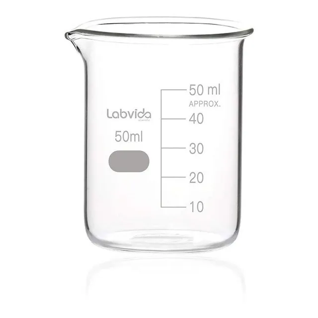 Beaker De Vidrio 50 Ml Laboratorio Vaso De Precipitado