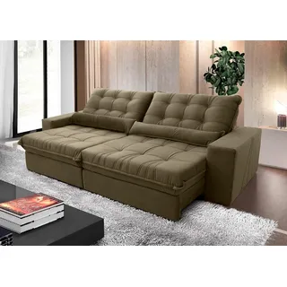 SofĂĄ RetrĂĄtil ReclinĂĄvel Zurique 3,00m Suede Velut Bege Molas No Assento - King House SofĂĄ RetrĂĄtil ReclinĂĄvel Zurique 3,00m Suede Velut Bege Molas No Assento - King House