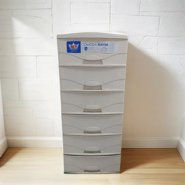 Comoda Plastica De 6 Cajones Raymi 124x55x39.5cm.