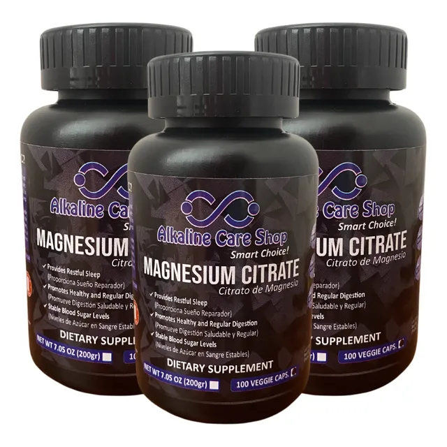 Citrato De Magnesio 300 Cápsulas Alkaline Care Natural