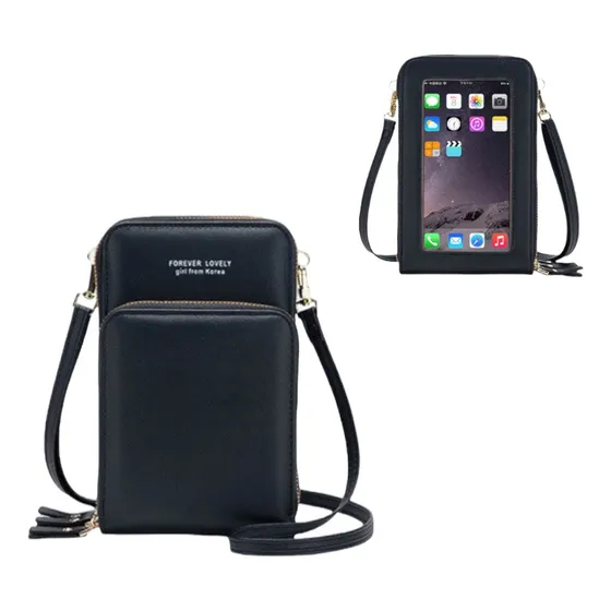 Bolso Porta Celular Y Documentos Para Mujer Fino