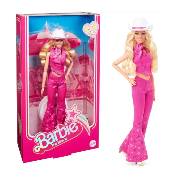 Barbie The Movie Muñeca Margot Robbie Rosa Pink Western Outf