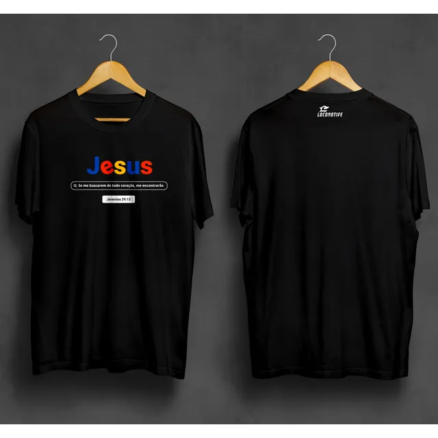 Camiseta Google Jesus Religiosa Cristã Jeremias Igreja Cores
