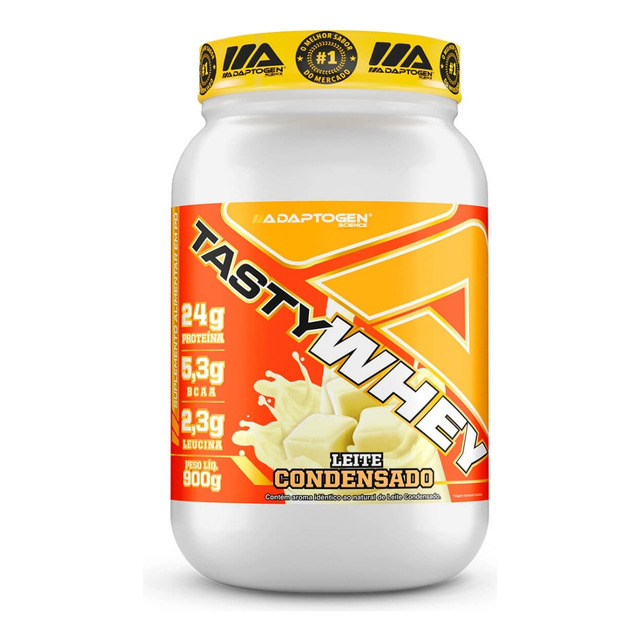 Suplemento Tasty Whey 3w Gourmet Whey Protein Adaptogen Science Pote 900g Sabor Leite Cond...