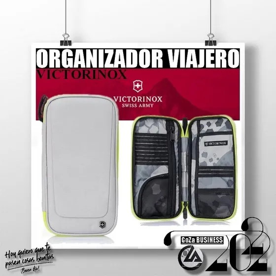 Victorinox Acc Organizador Viaje Gris Con Verde Neon