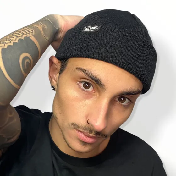 Gorro Marinheiro Touca Curta Beanie Rasa Tricot Lã Masculino