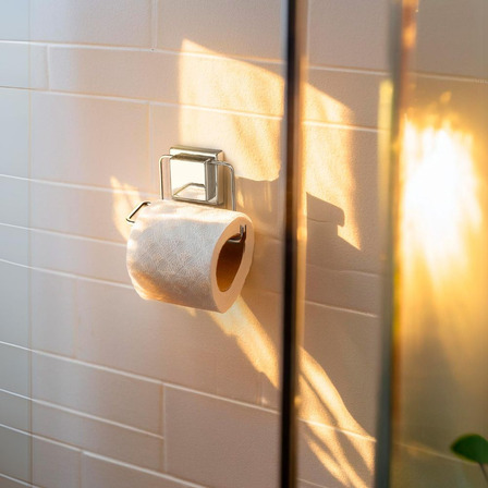 Suporte Papel Higiênico Banheiro Com Ventosa De Forte Sucção Cromado Sem Furos Suporte Papel Higiênico Banheiro Com Ventosa De Forte Sucção Cromado Sem Furos