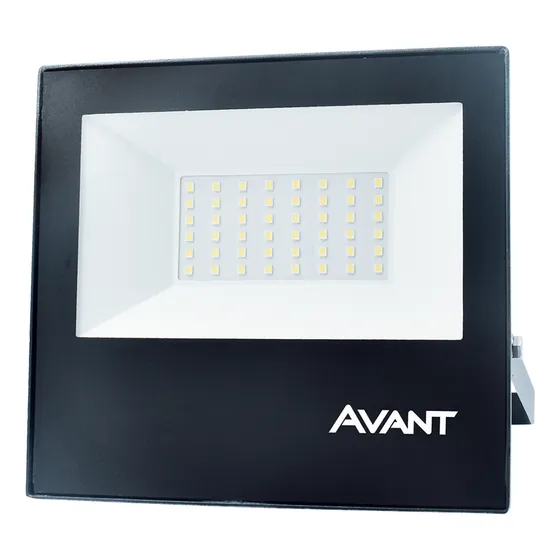 Refletor Holofote Led Slim 50w 3750lm 6500k Branco Frio Prova D Agua 127/220V Avant