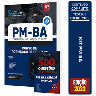 Kit Apostila Concurso Pm Ba - Soldado + Caderno De Testes Kit Apostila Concurso Pm Ba - Soldado + Caderno De Testes
