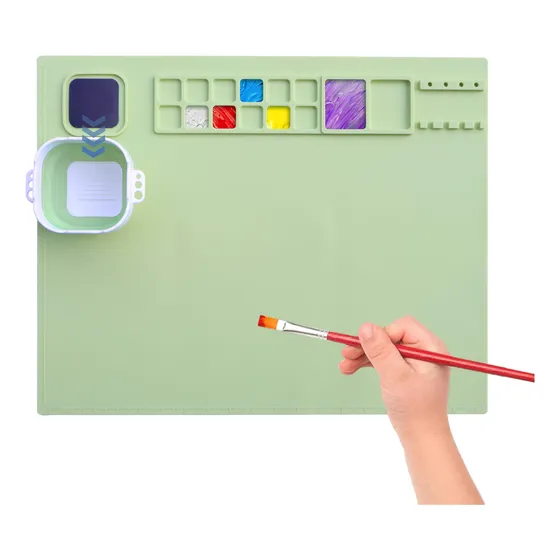 Tapete Pintura Silicona Para Pintar Facil Limpiar Niño Arte