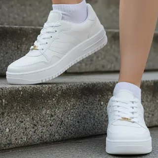 Vizzano Tênis Feminino Casual Vizzano Branco Leve Confortavel