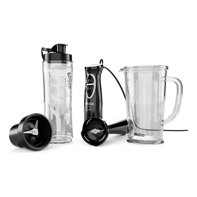 Mixer E Blender Philco 1 Velocidade + Turbo 400w Pmx40a Preto 220V