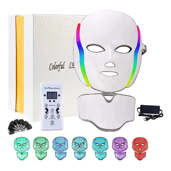 Mascara LED facial fotodinamica terapia de Luz Dr. Lau Colorful mask 7 colores 127V