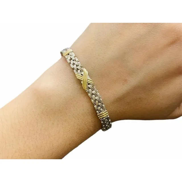 Pulsera Plata Y Oro Mujer. Regalo. Belgrano
