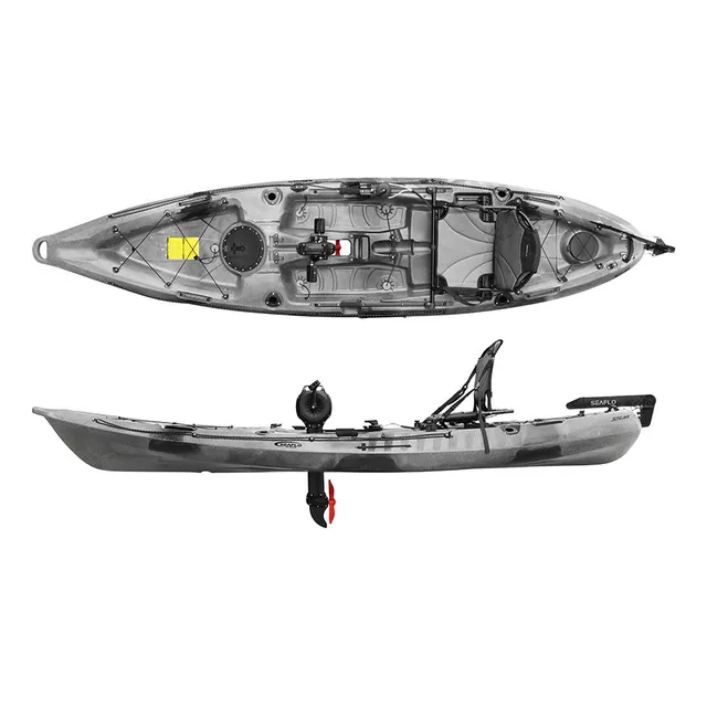 Kayak De Pedal Para Pesca De Lujo Seaflo De 12'6 Con Remo