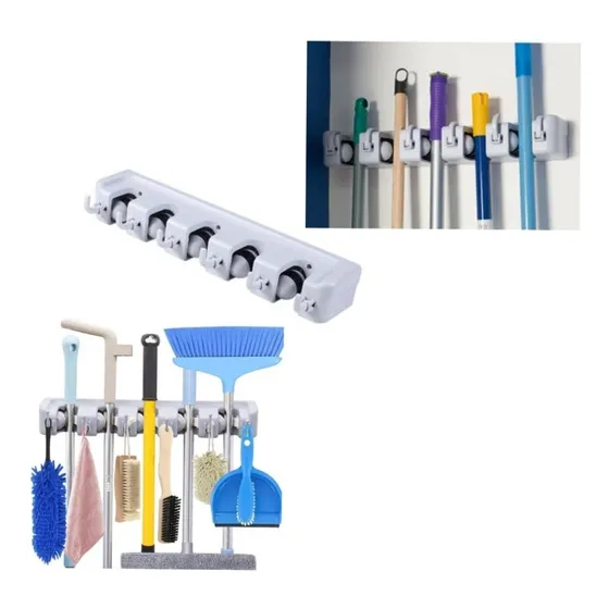 Organizador Escobas Taller Closet Lavandero Hogar