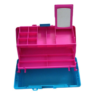 Caja De Herramientas Vanity 14 Azul Con Rosa Caja De Herramientas Vanity 14 Azul Con Rosa