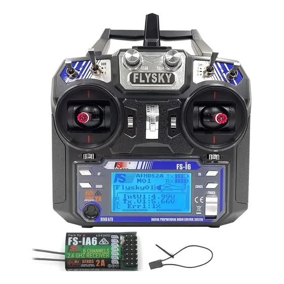 Rádio Transmissor Flysky Fs-i6 2.4g 6ch Com Receptor Modo 2