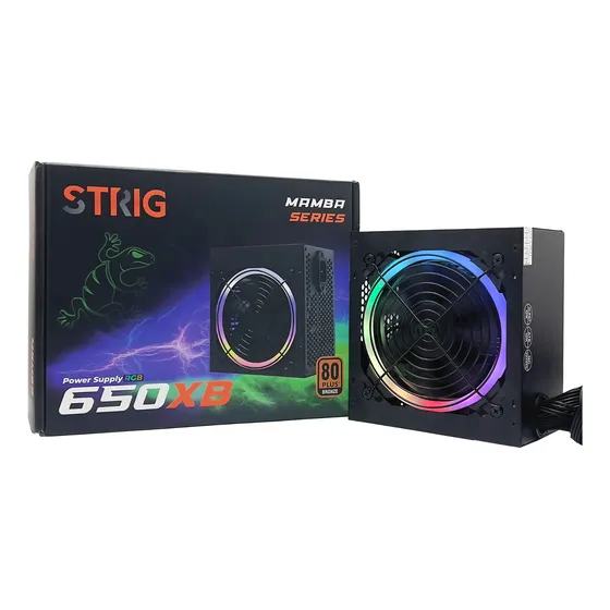 Fuente De Poder 650w Xb Strig Certificada 80 Bronze Rgb