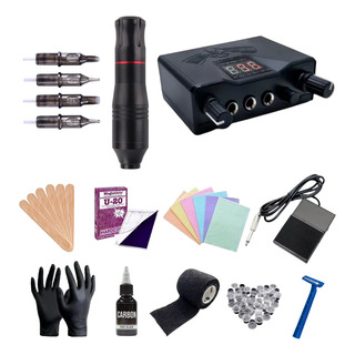 Kit Para Tatuar Tattoo Con Maquina Pen Black Bird Completo Kit Para Tatuar Tattoo Con Maquina Pen Black Bird Completo