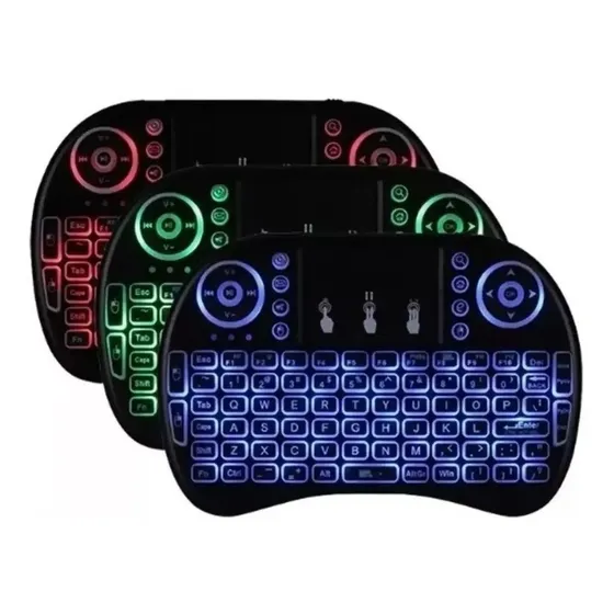 Mini Teclado Wireless Bluetooth Touchpad Sem Fio Iluminado Teclado Preto Xtrad HK8550