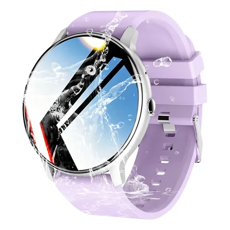 Reloj Inteligente Lige Llamadas Bluetooth Sport Impermeable Lavanda Silicone