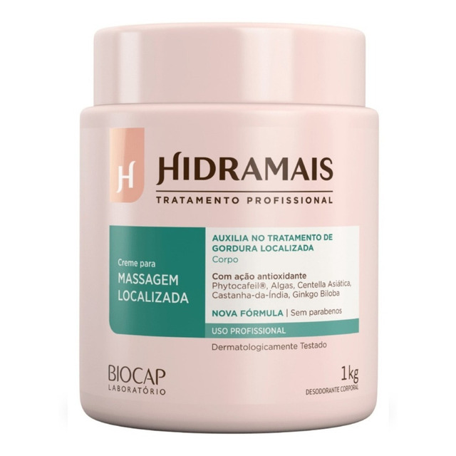Creme Hidramais Para Massagem Localizada Corporal Pote De 1000ml/1kg Creme Hidramais Para Massagem Localizada Corporal Pote De 1000ml/1kg