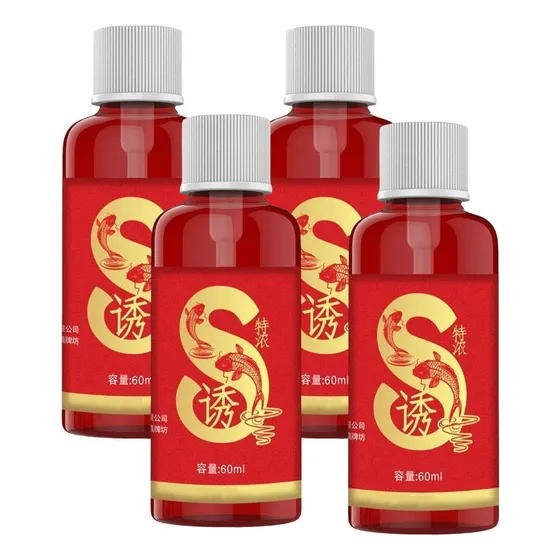 Atrayentes Pescado Naturales Con Aroma A Cebo, 60 Ml*4
