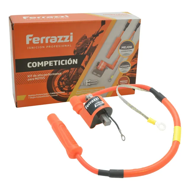 Kit Bobina Y Cable Competicion Moto Rouser 90 Grados Extreme