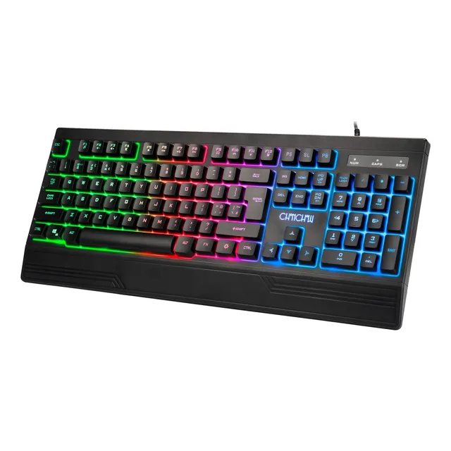 Chonchow Teclado Ergonómico Led Arcoíris Para Juegos Y Para